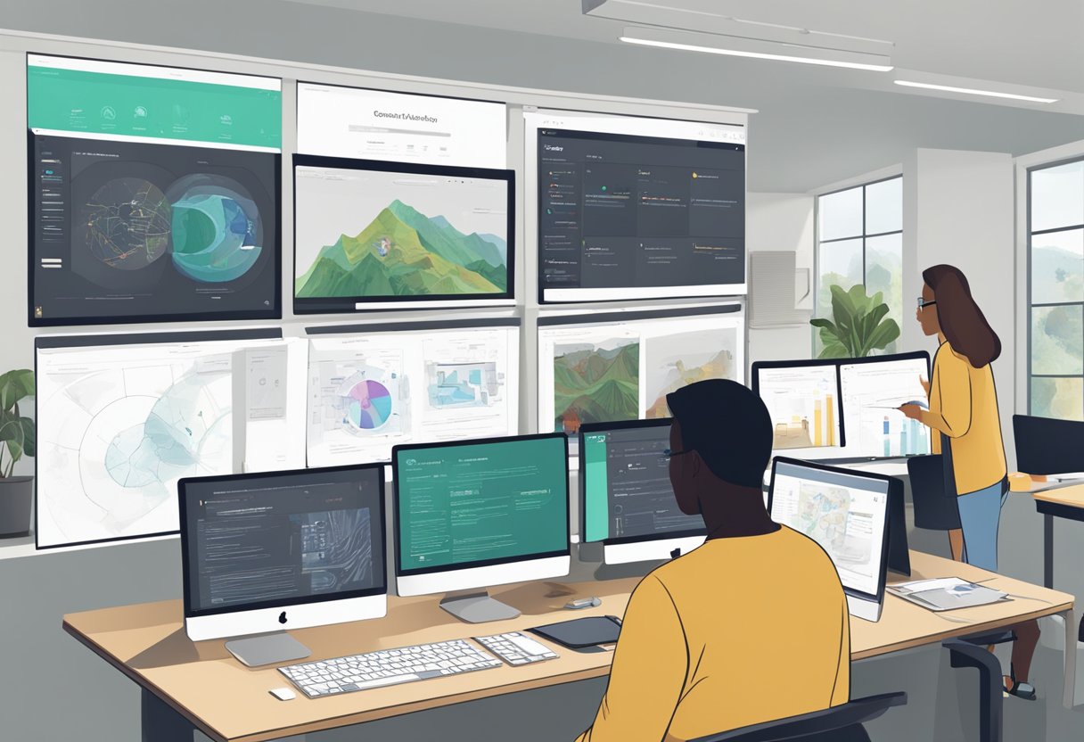 Unlocking the Power of Digital Portfolios for Student Assessment: A Guide to Modern Evaluation Techniques digital portfolio LearningMole A digital portfolio displayed on a computer screen, showcasing various student work samples and assessments, with a teacher reviewing and analyzing the content