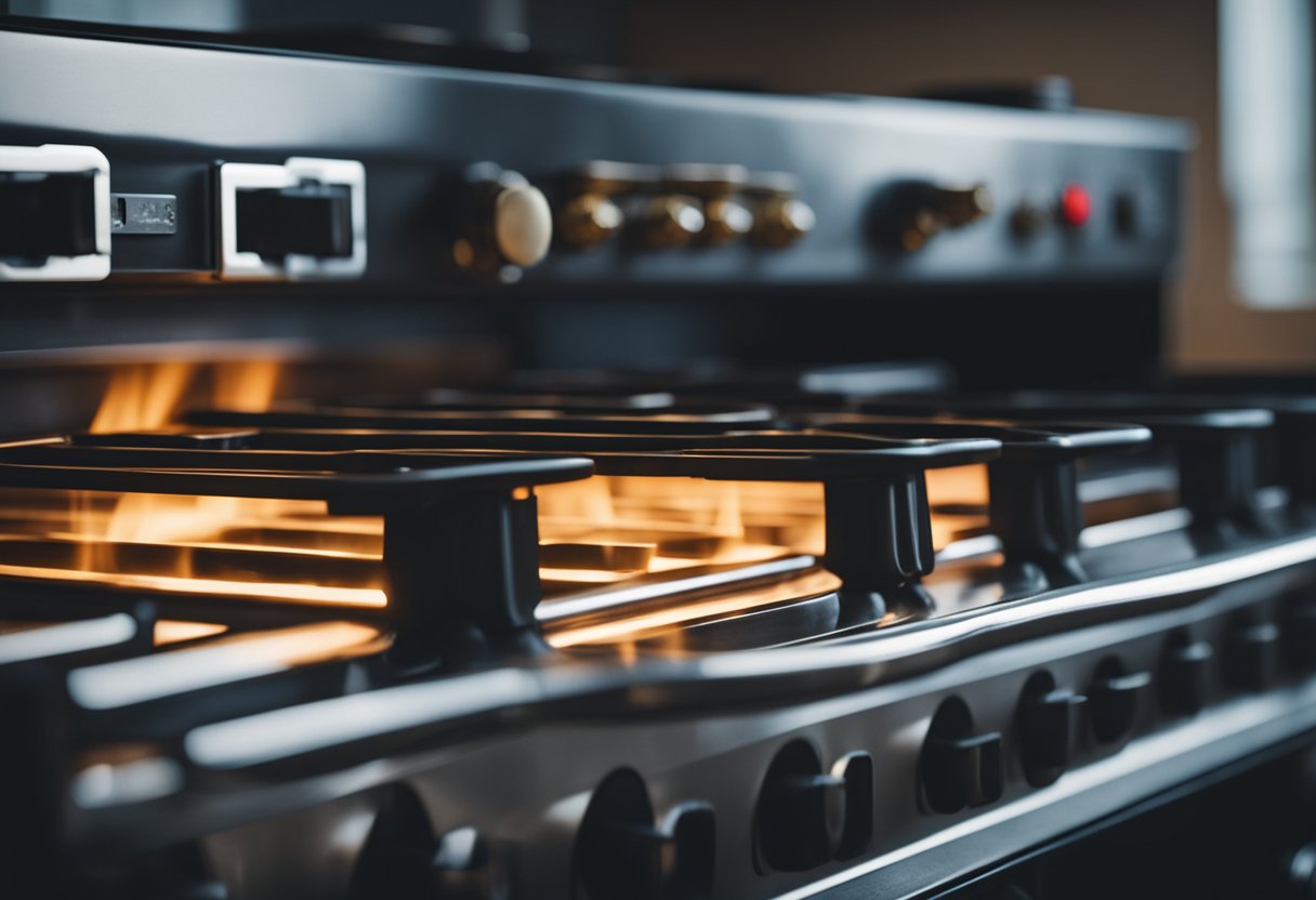 A clean and well-maintained stove, with gleaming surfaces and no signs of grease or grime