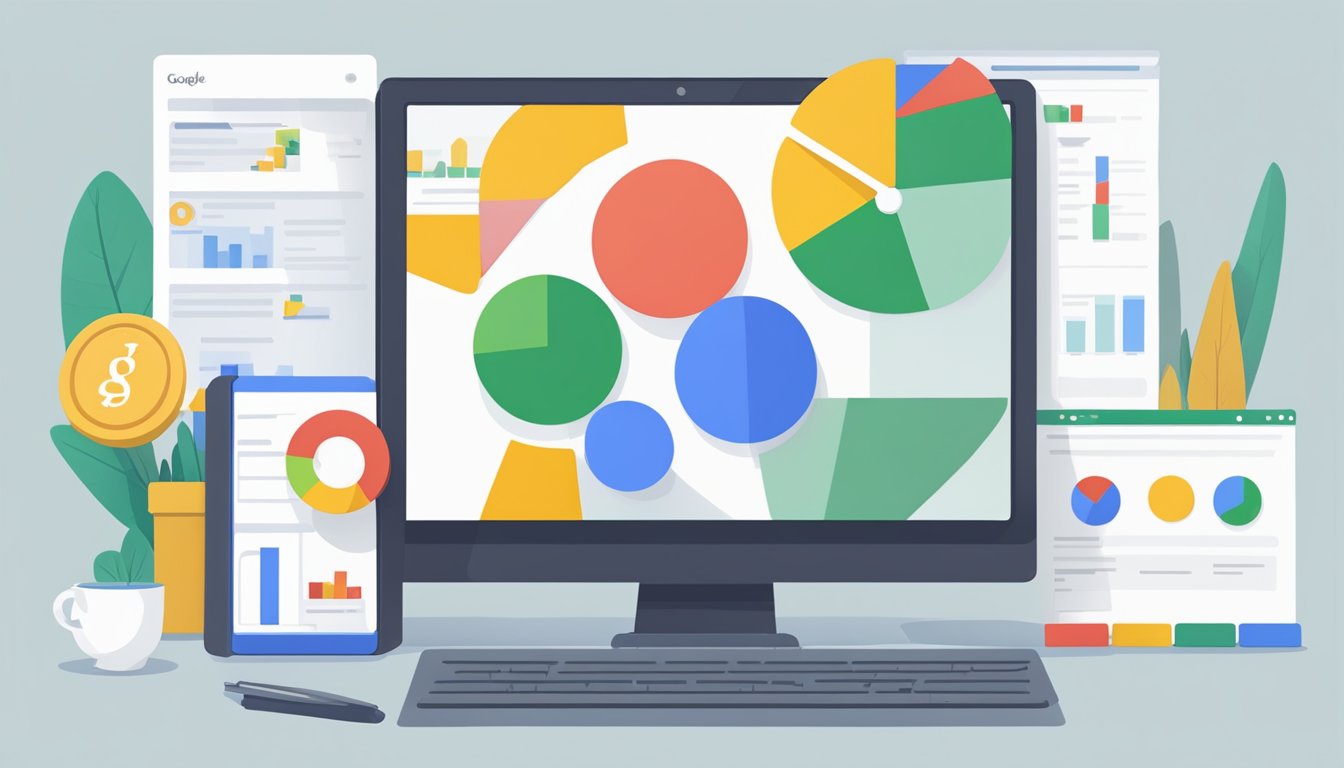 A computer screen displaying Google AdWords budget and bidding settings