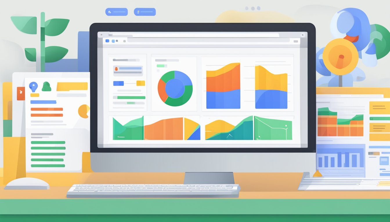 A computer screen displaying Google Adwords landing pages and content