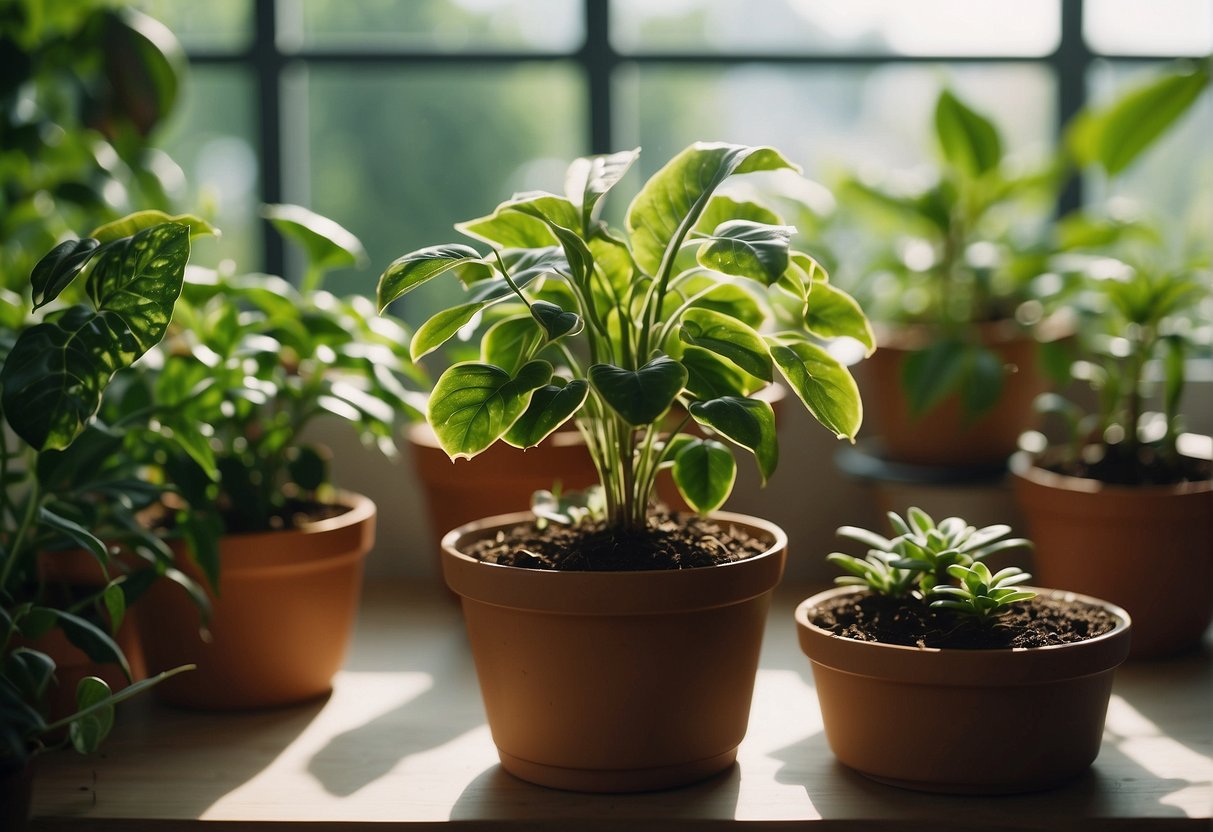 Indoor plants droop. Water, sunlight, and repotting revive them