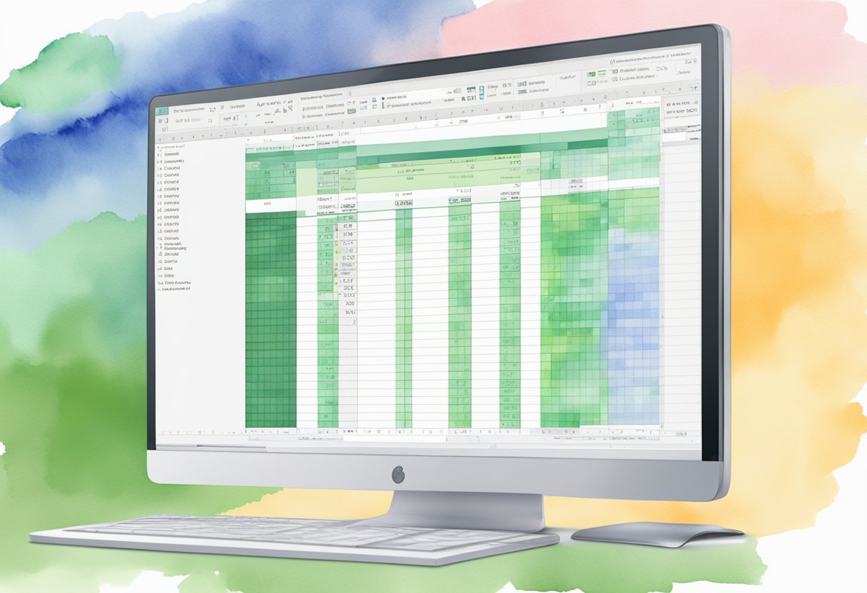 An Excel spreadsheet with VBA code open on a computer screen, with highlighted commenting features and a cursor hovering over the comment box