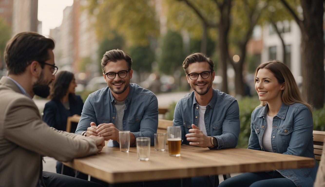 A group of people engaging in thoughtful discussions, exchanging ideas, and exploring the practical applications of Christian responses to modern atheism and agnosticism