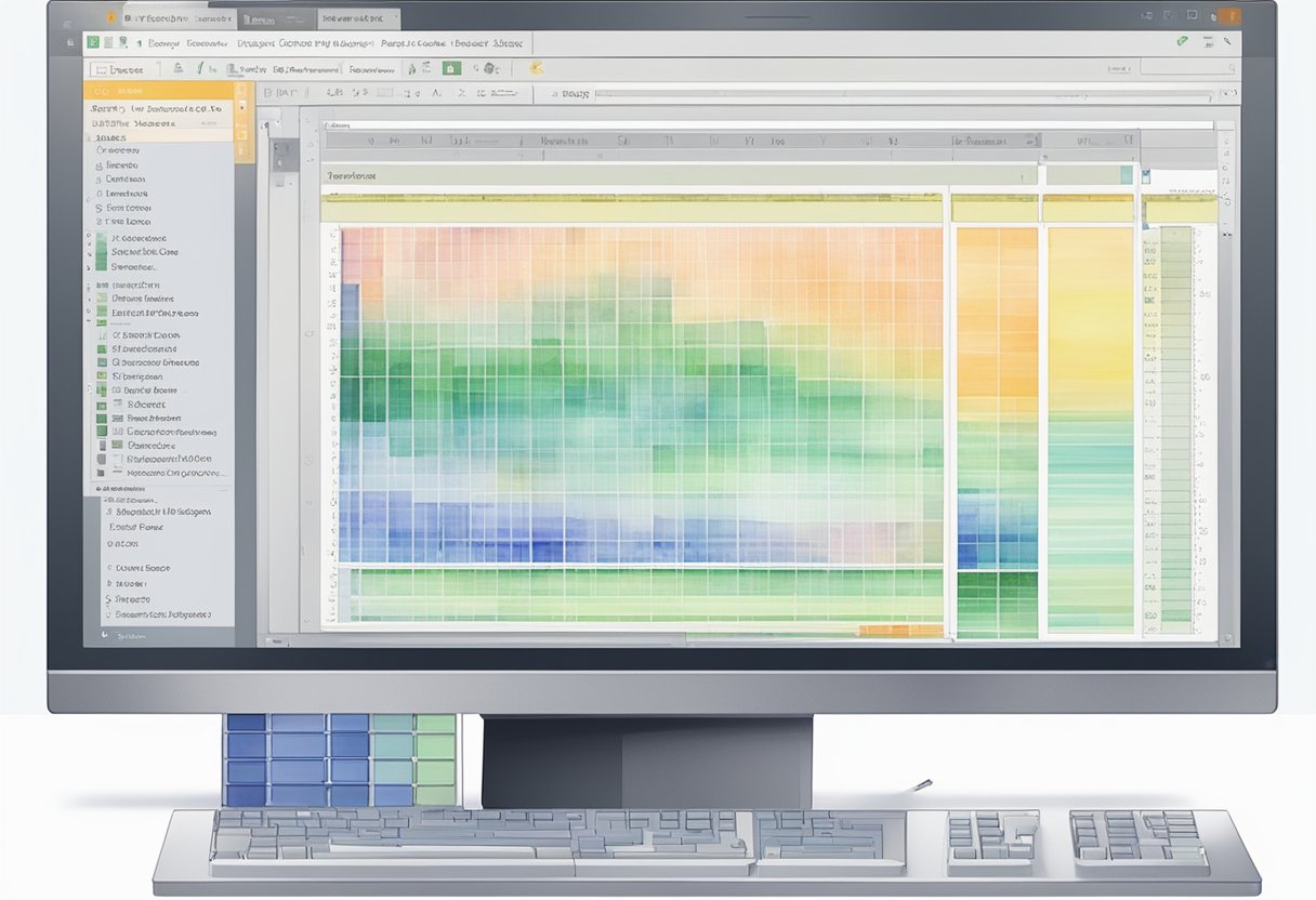 A computer screen showing an Excel VBA listbox with rows of data and a scrollbar