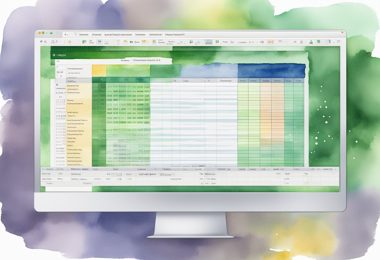 A computer screen displaying an Excel spreadsheet with a VBA Listbox control open, allowing the user to interact with and manipulate the list items