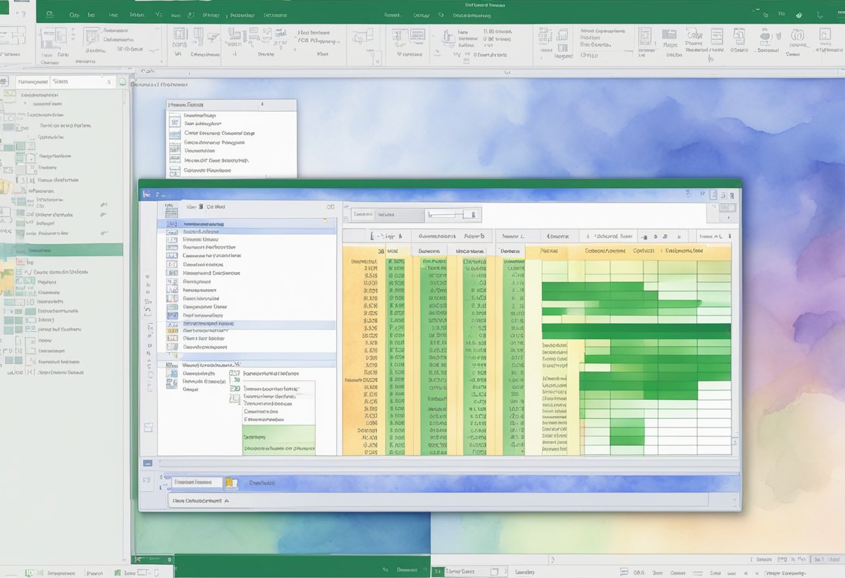 A computer screen displaying an Excel VBA interface with a highlighted combobox and its properties menu open for editing