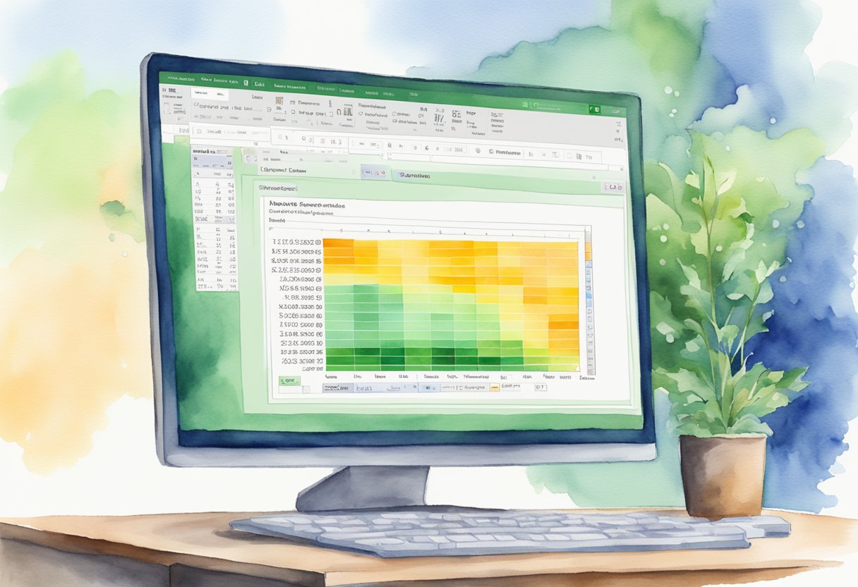 A computer screen displaying an Excel VBA Combobox with data being managed and manipulated by a user