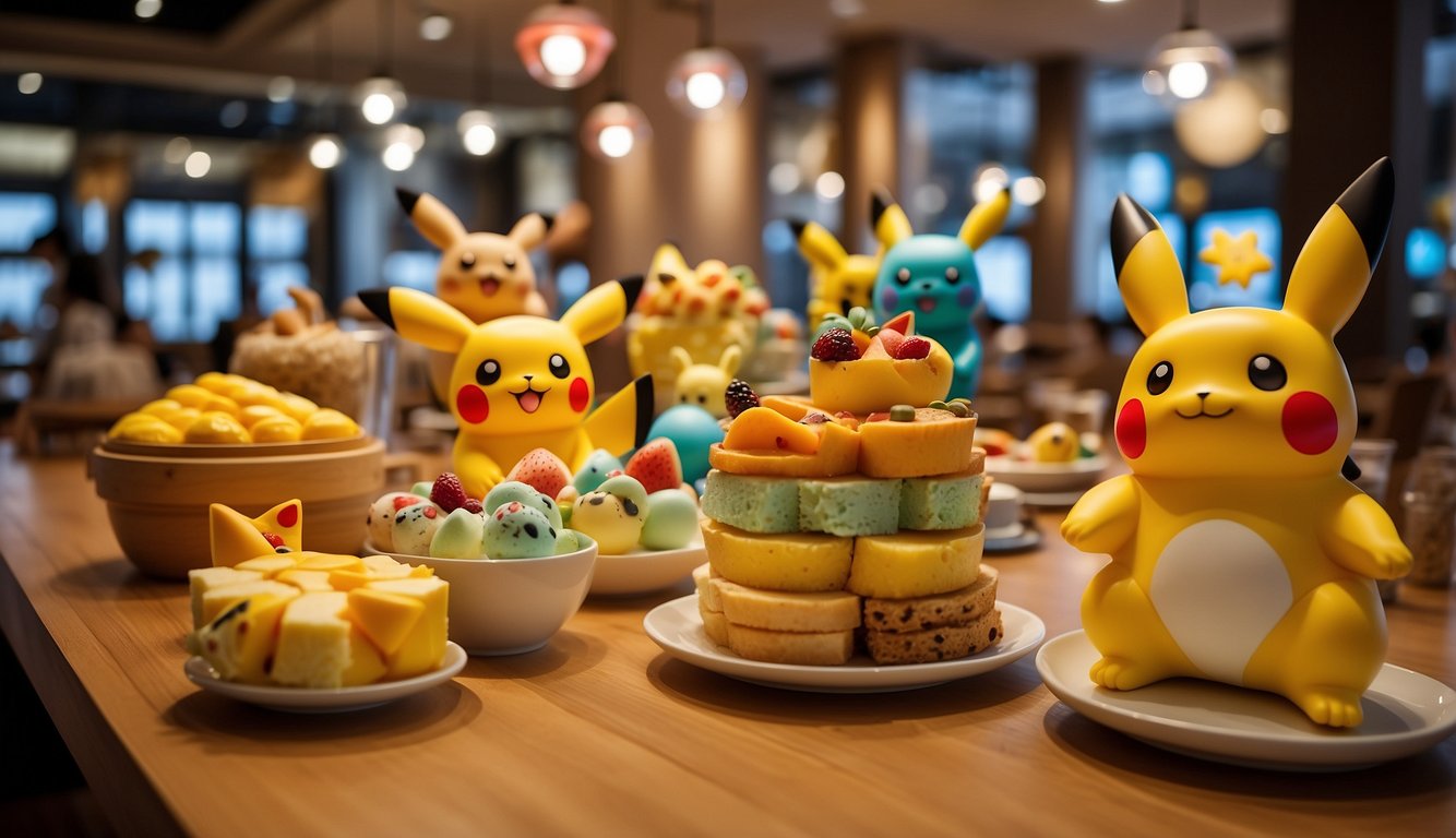Pokemon Cafe Osaka: A Must-Visit Destination for Pokemon Fans 2024! 2 Guests enjoy colorful Pokémon-themed decor, delicious themed food, and cute Pikachu-shaped desserts at Pokémon Café Osaka