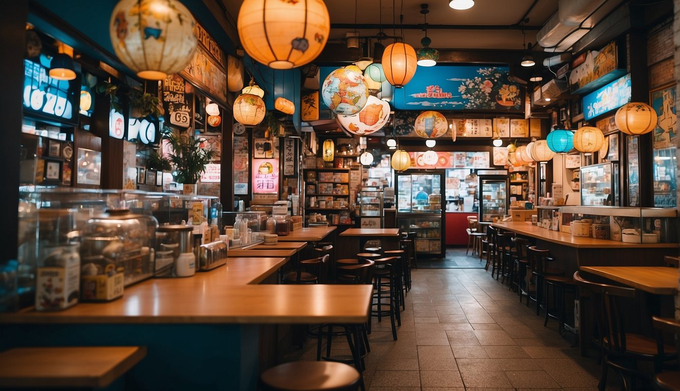 Anime in Osaka: Exploring the Best Spots for Otaku Culture 2024! 5 Colorful cafes and restaurants in Osaka, featuring anime-themed decor, vibrant murals, and Japanese pop culture references