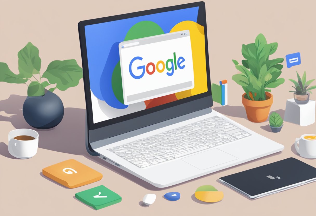 A computer screen displaying the Google Display Network with the Google Ads logo prominent