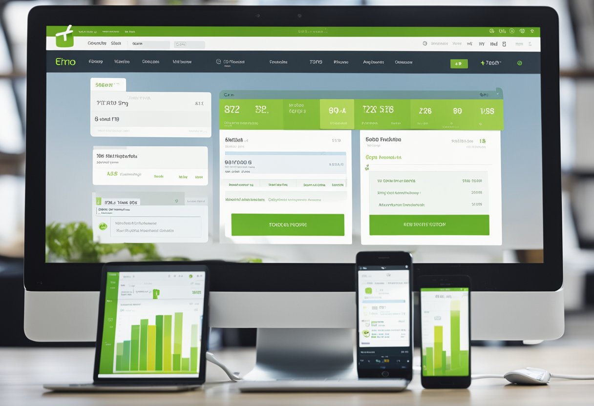 A computer screen displaying the eToro platform with various tabs open, including FAQs, a dummy account, trading options, and the eToro app