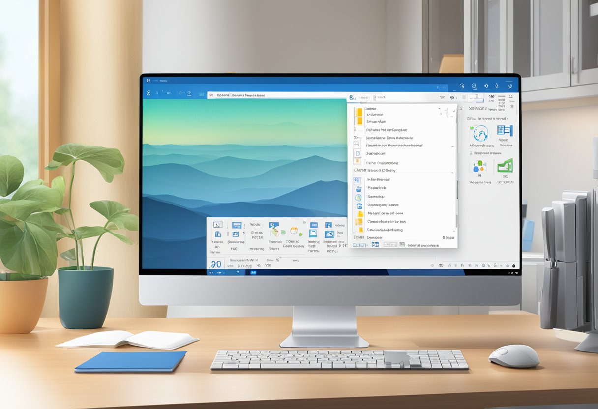 A computer screen with the Outlook interface open, showing the "focus time" feature being disabled in the settings menu