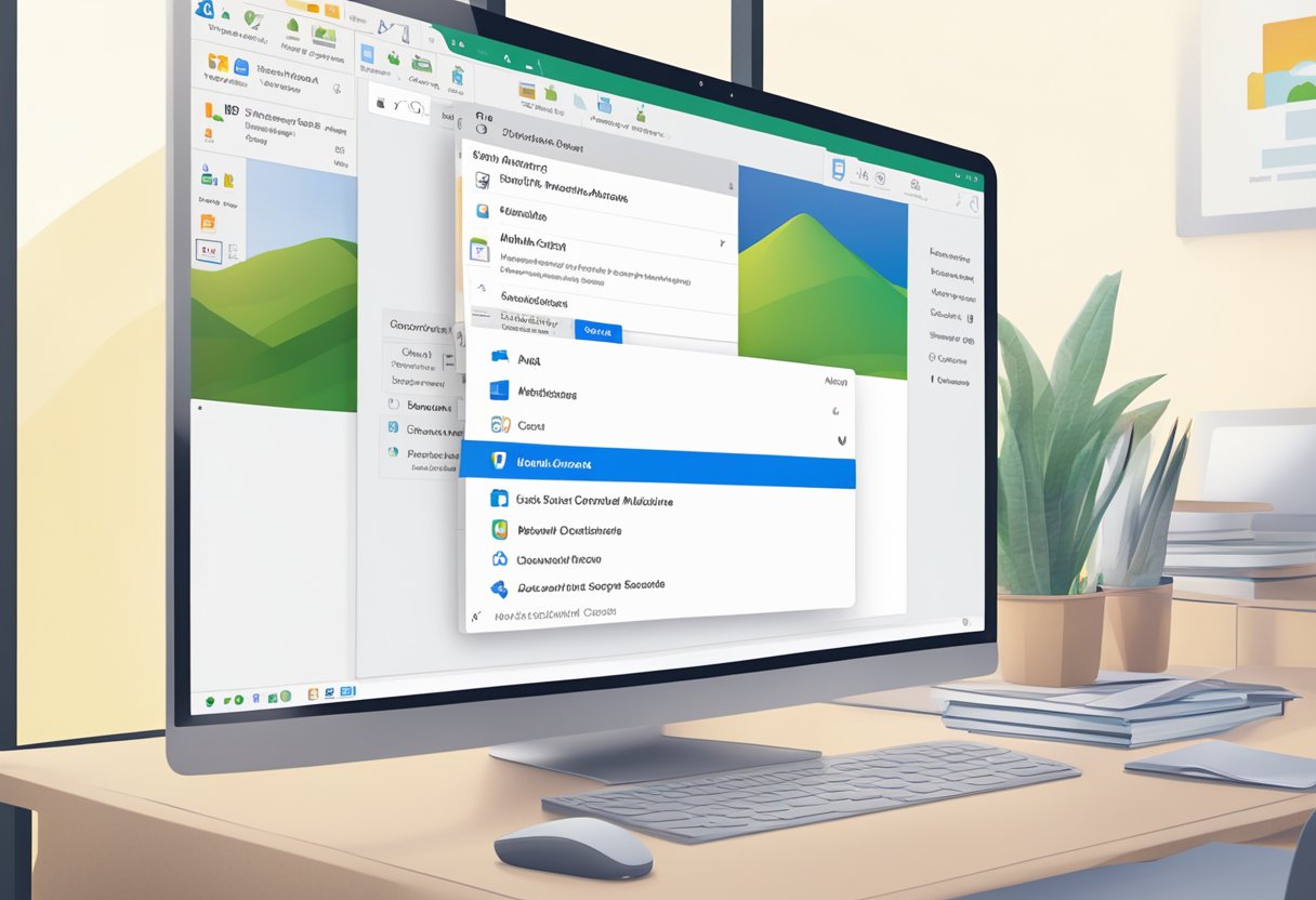 A computer screen displaying the Outlook for Mac interface with the option to add a shared mailbox highlighted. The cursor hovers over the "Add Account" button