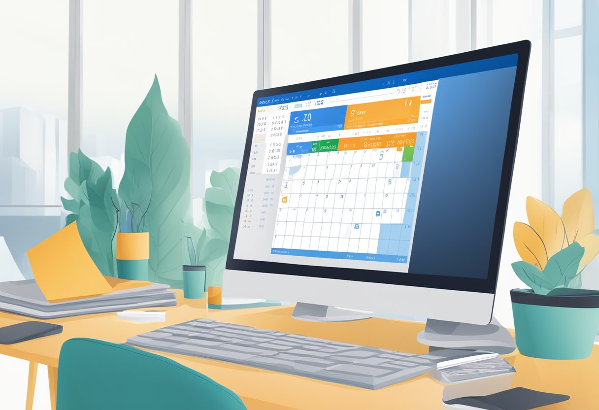 A computer screen showing Outlook calendar. A cancelled meeting being reinstated with new date and time