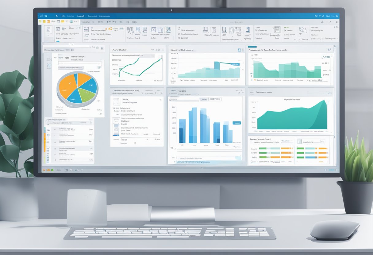 A computer screen showing the Outlook interface with a mailbox size increasing and storage optimization options visible