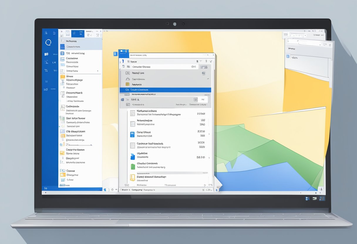 A computer screen showing the Microsoft Outlook interface with the "New Folder" option greyed out, and a cursor hovering over it