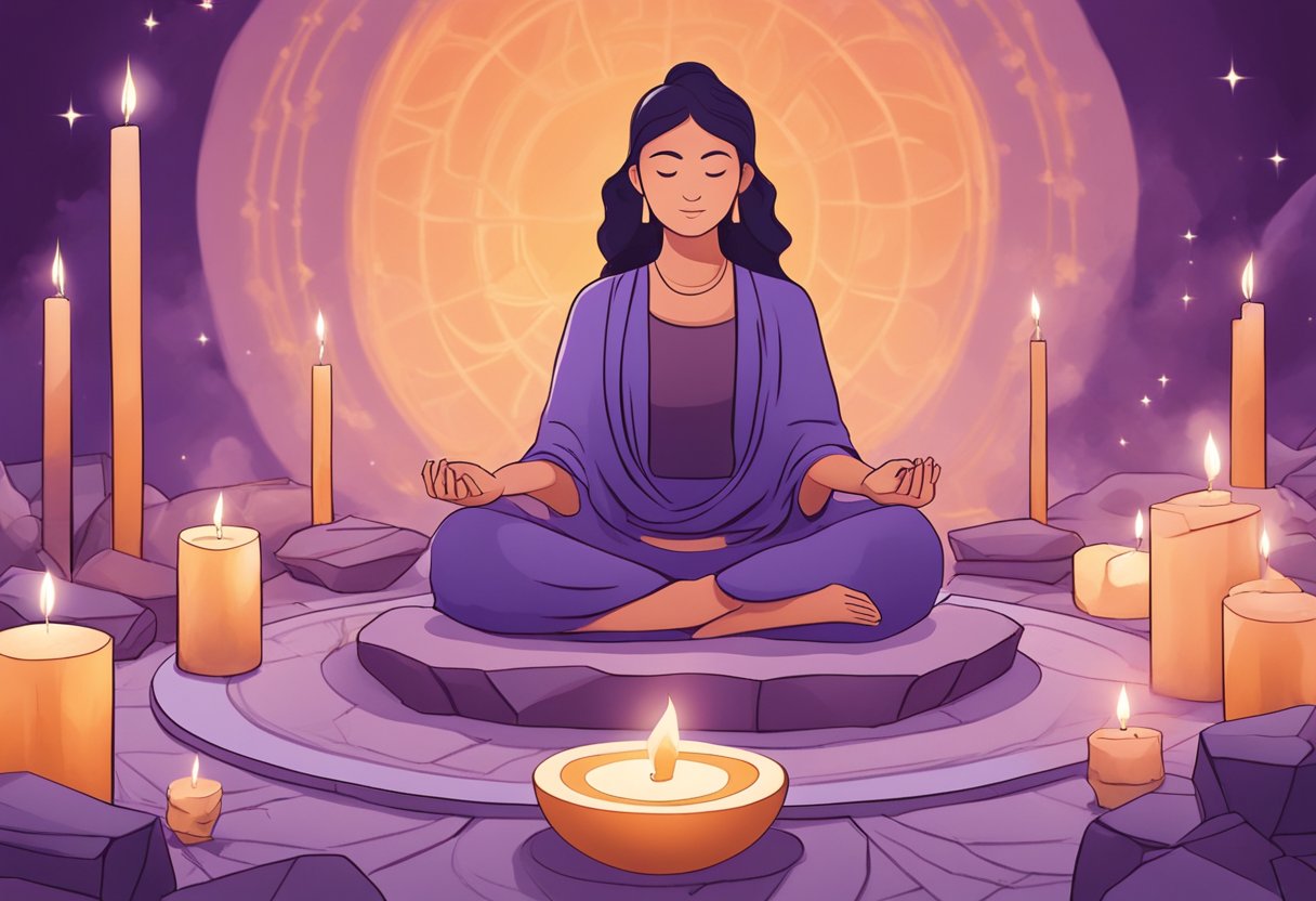 Meditação com ametista