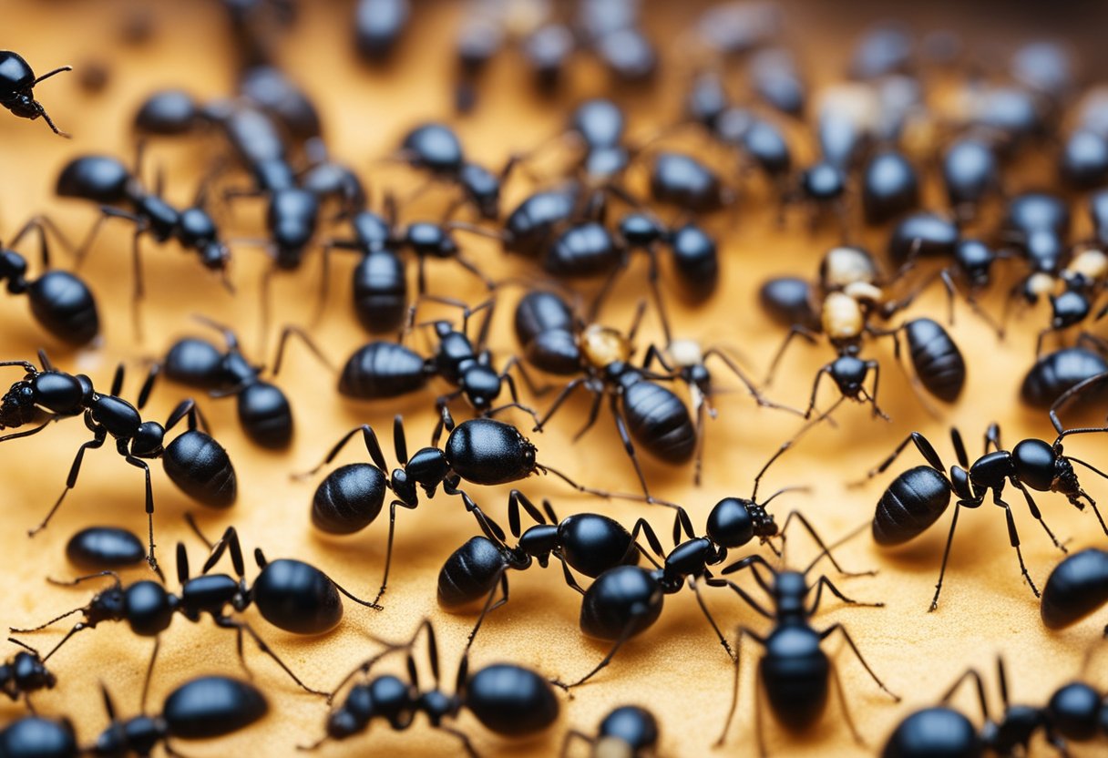 The colony of ants reacts to death by smelling and understanding the chemical signals left behind