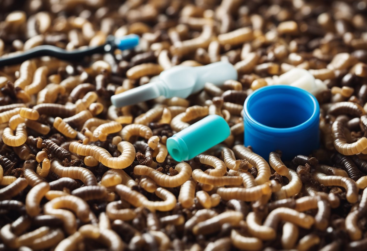 Tiny worms wriggle in a bed, surrounded by prevention and treatment tools