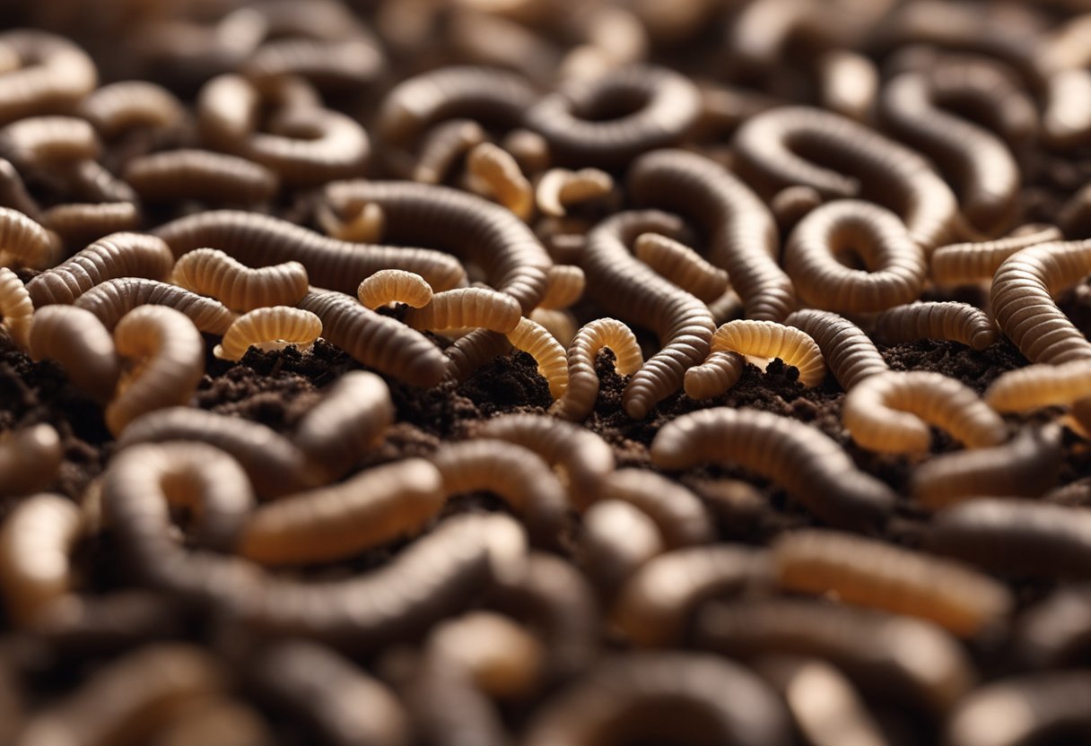 Tiny worms crawl on a bed, while prevention and treatment methods are displayed nearby in a public space