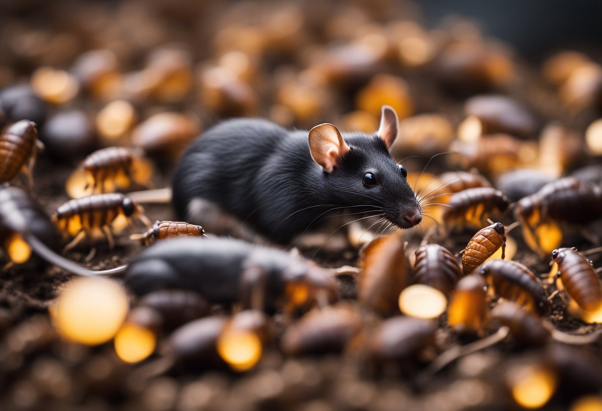 Rats hunt and consume cockroaches, posing health risks