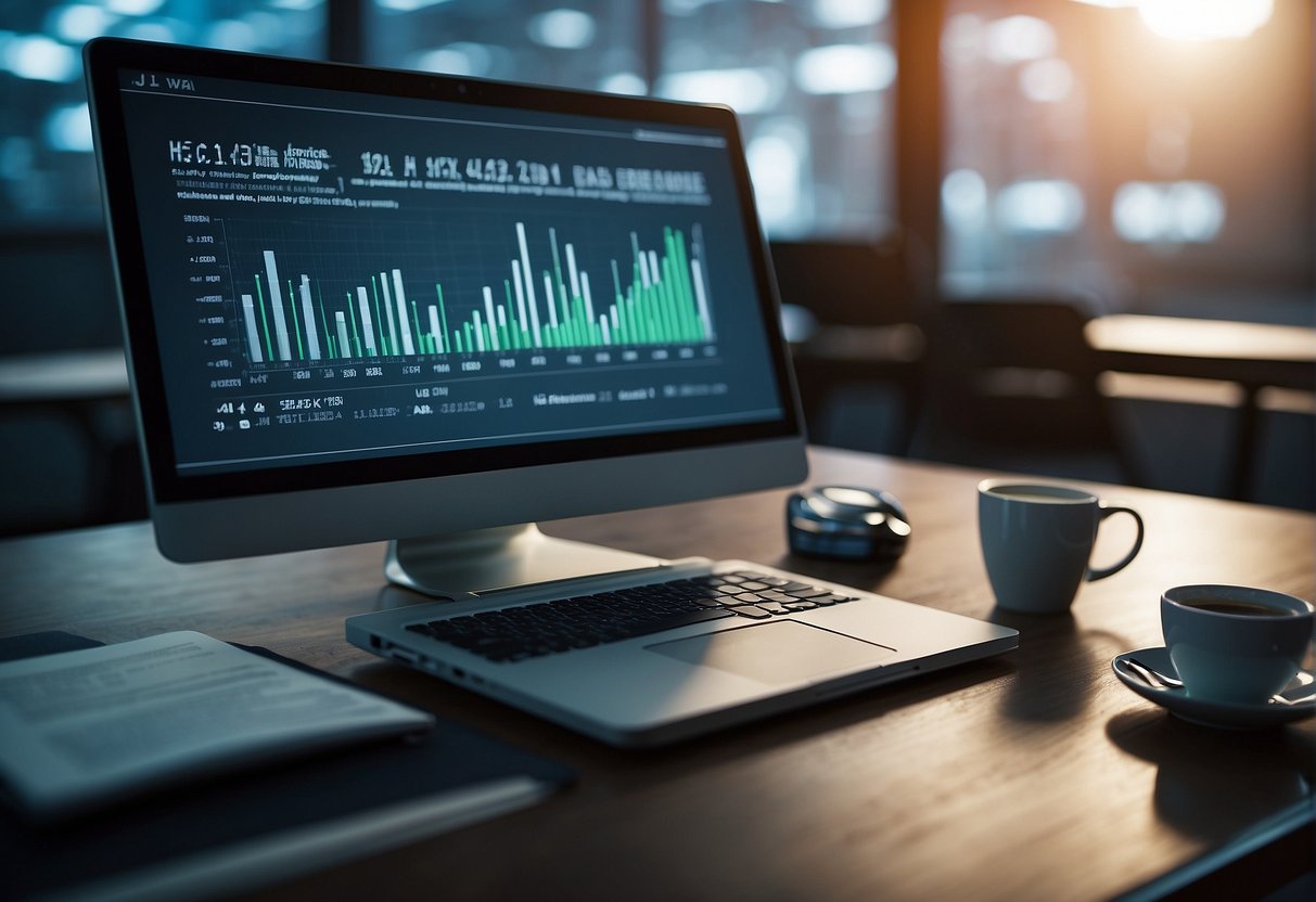 A computer screen displaying a secure data erasure process with ESG reporting metrics in the background