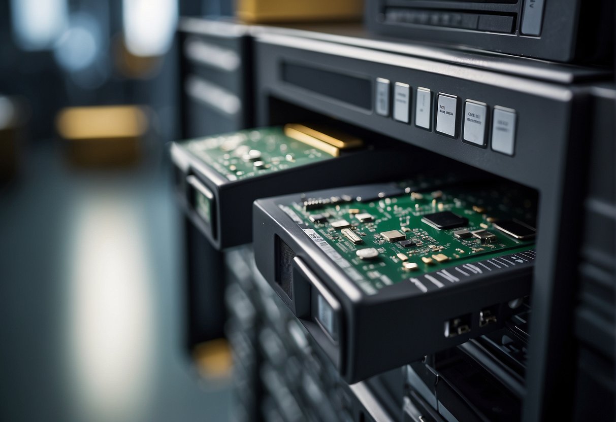 A secure data erasure process taking place on outdated IT assets, ready for proper disposal in an environmentally friendly manner