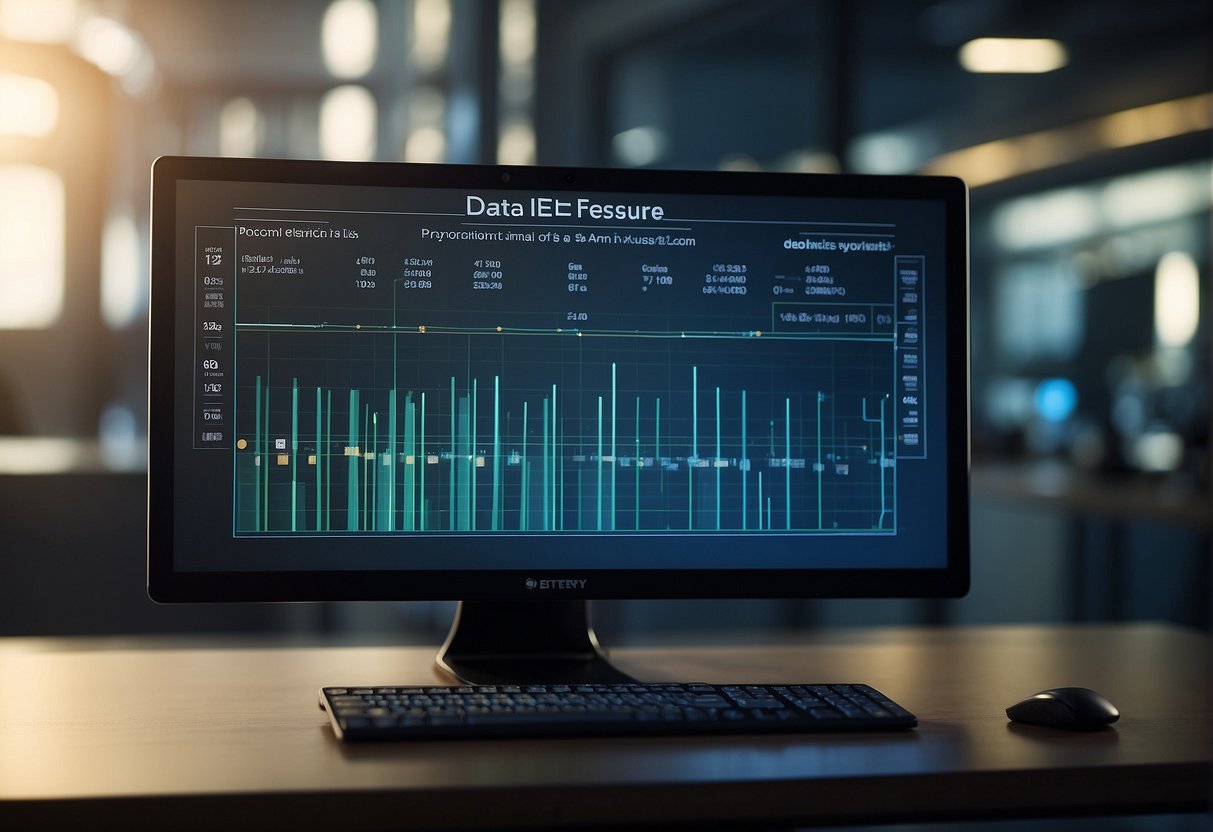 A computer screen displaying two options: "Data Erasure" and "Data Deletion" with a progress bar showing the difference in the process