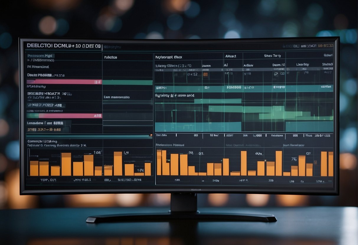 A computer screen displaying a comparison chart between data erasure and data deletion, with clear labels and visual representations for each process