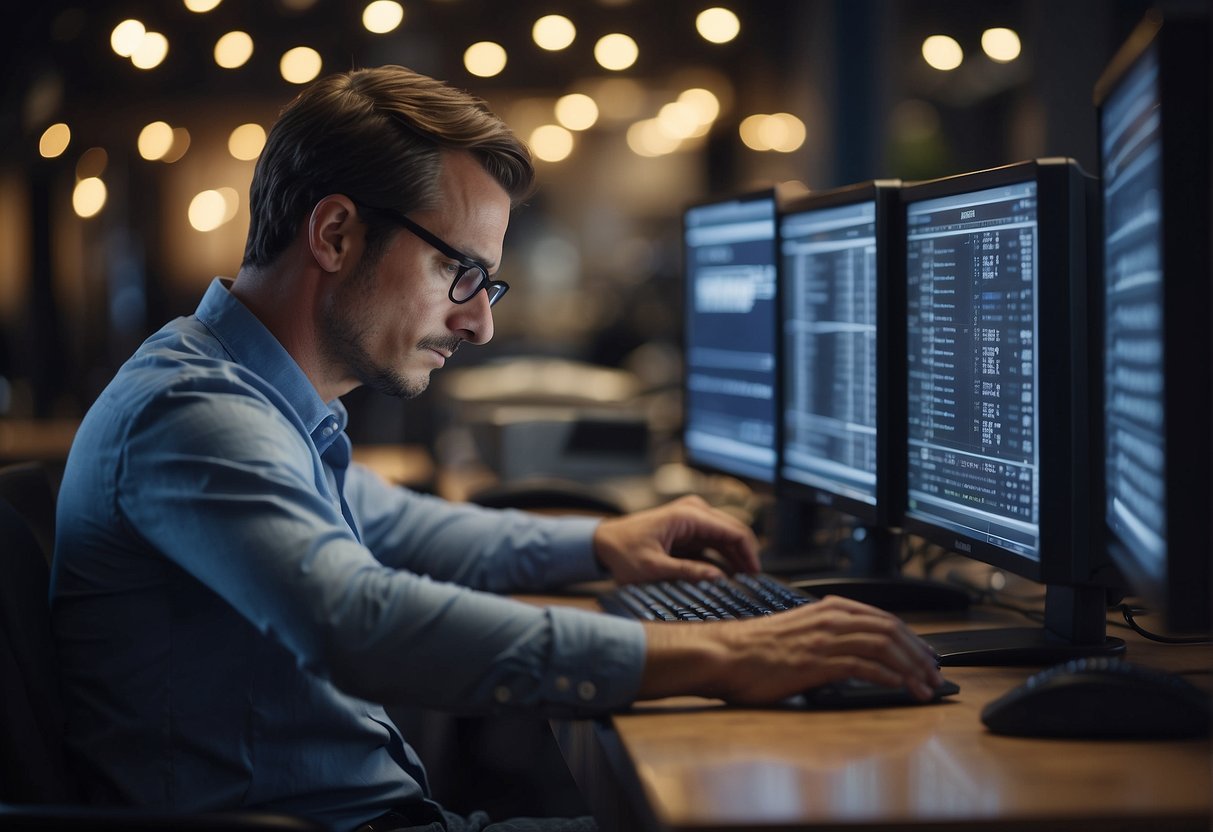 A small business owner erasing data from a computer using a data erasure solution