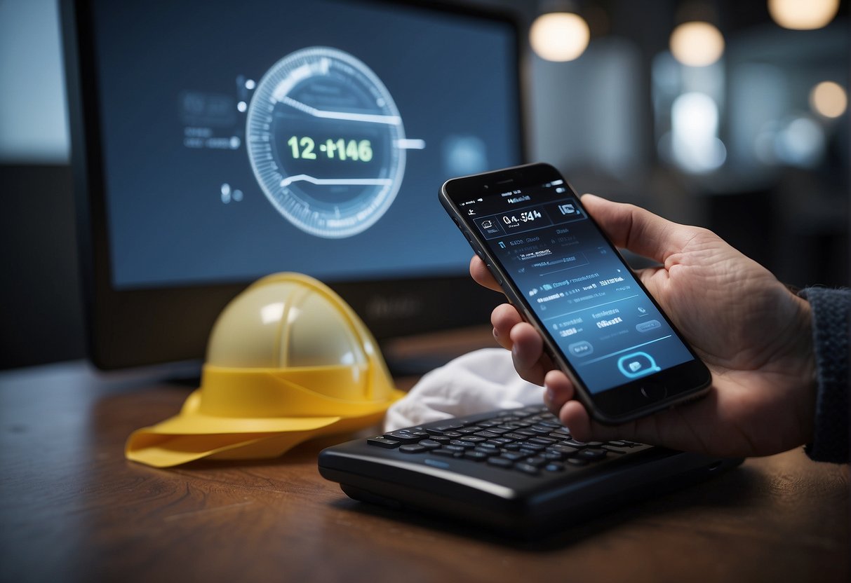 A mobile phone being wiped clean with a cloth, a computer screen displaying a progress bar, and a trash bin symbol indicating data deletion