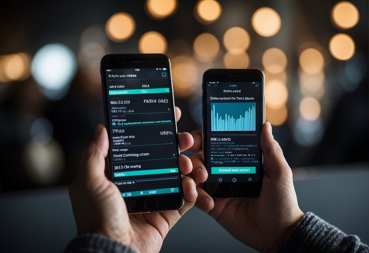 A hand holding a mobile device with data erasure software displayed on the screen, surrounded by various mobile devices and a computer, indicating the need for proper data erasure for mobile devices
