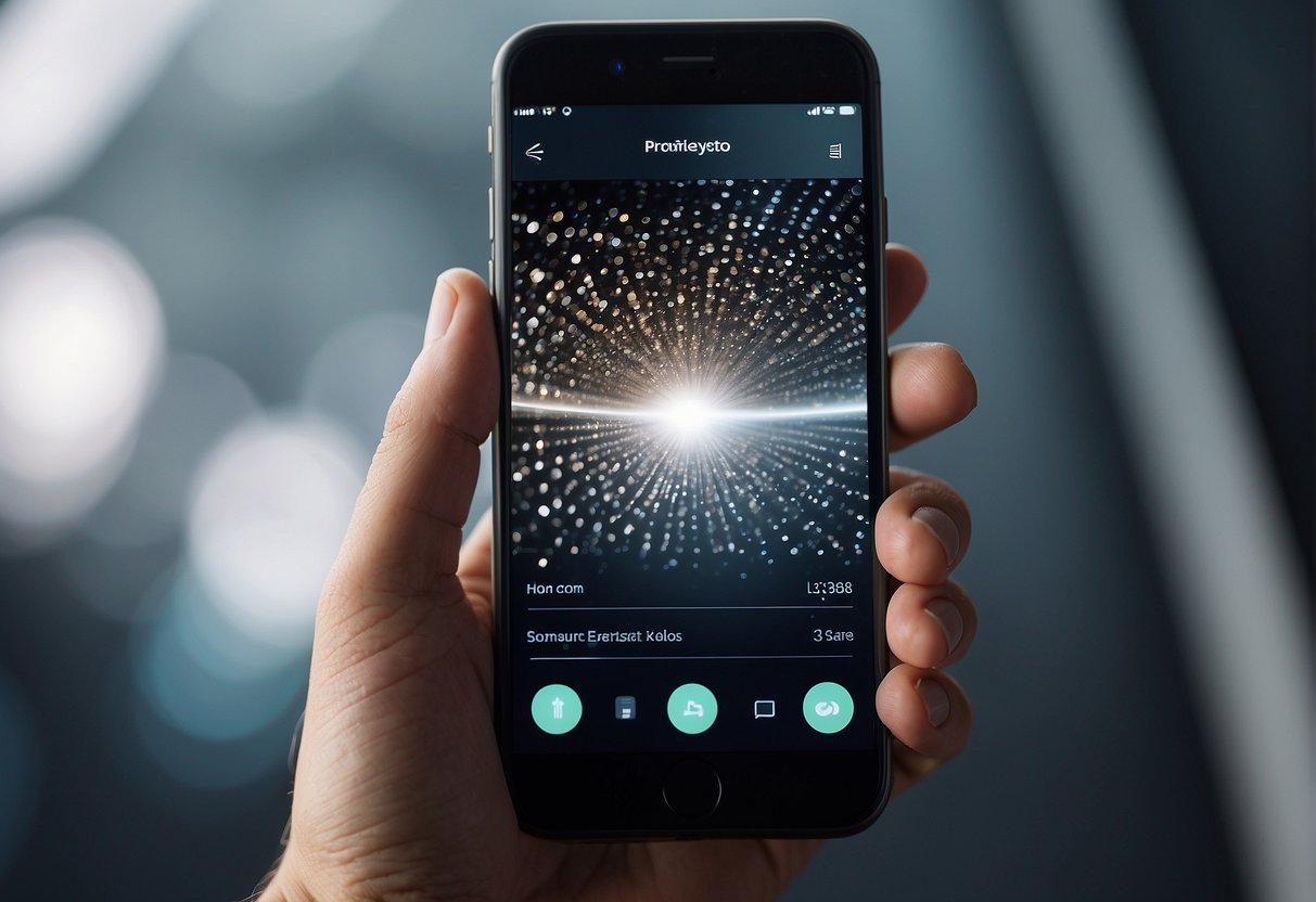 A mobile device being wiped clean of data using a specialized erasure tool, with a progress bar indicating the process