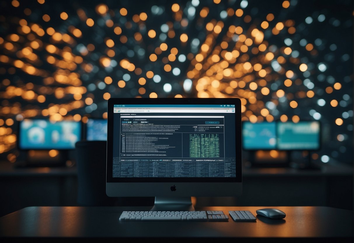 A computer screen displaying a progress bar for secure data deletion, with a shredder icon in the background, symbolizing data erasure mistakes and data security best practices