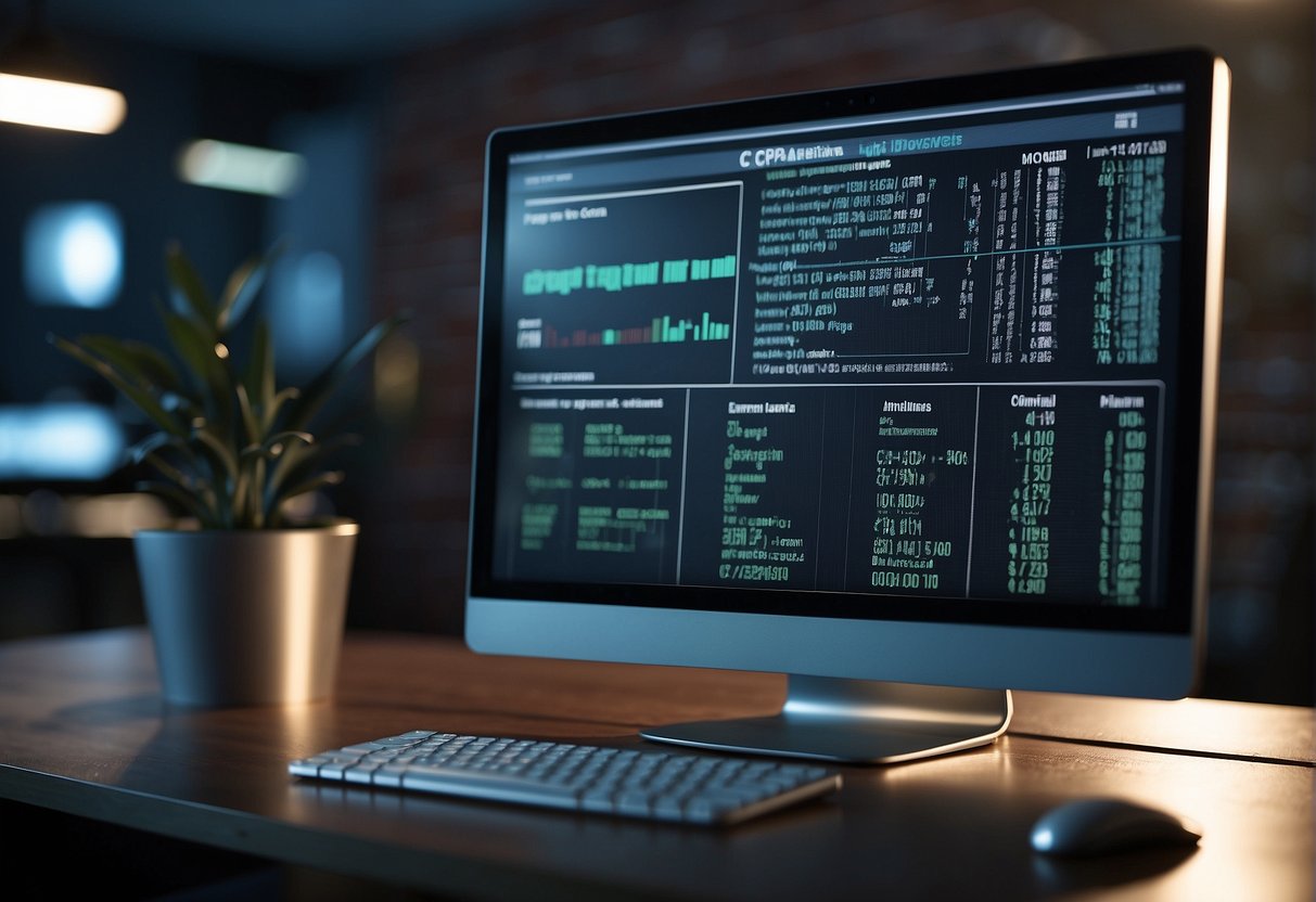 A computer screen displaying a data erasure process with CCPA compliance guidelines in the background