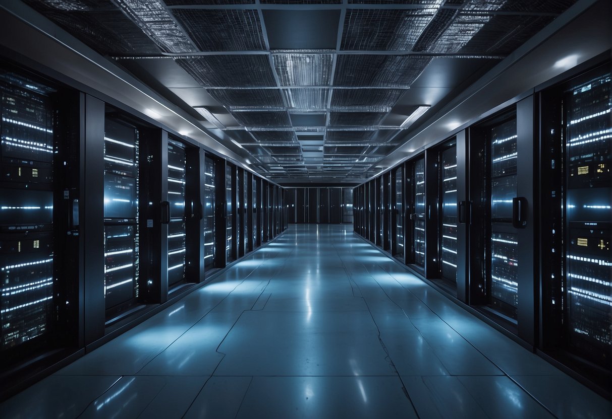 A secure data center with disaster recovery systems, data erasure equipment, and data protection measures in place