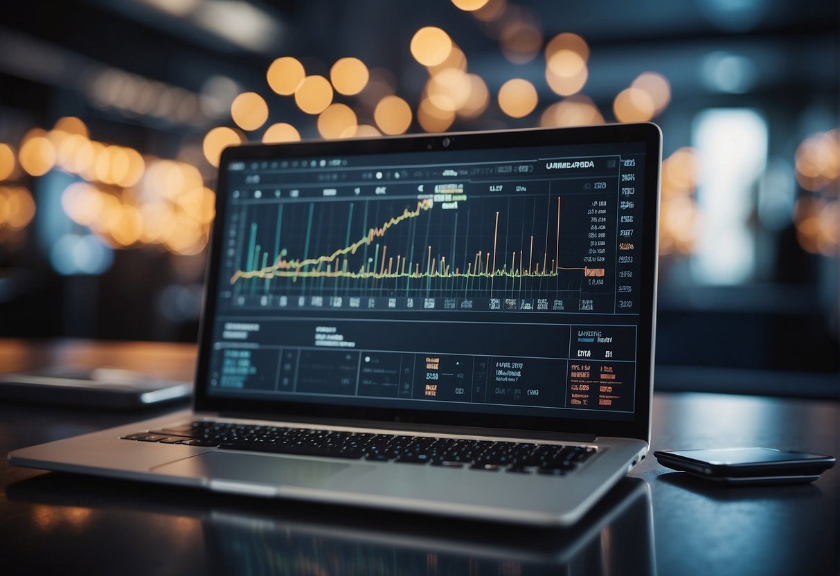 A computer screen showing a data erasure process, with a progress bar indicating the deletion of unnecessary data, surrounded by various data minimization strategies