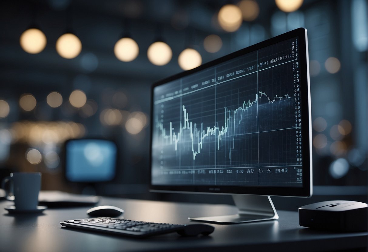 A computer screen displaying a data minimization process with a file being erased and a data management system in action