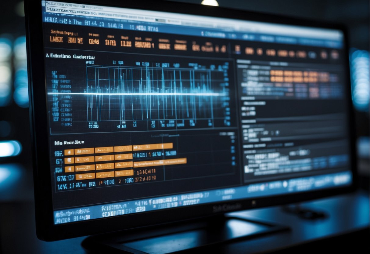 A computer screen displaying data erasure software features, surrounded by keywords related to software selection and data security