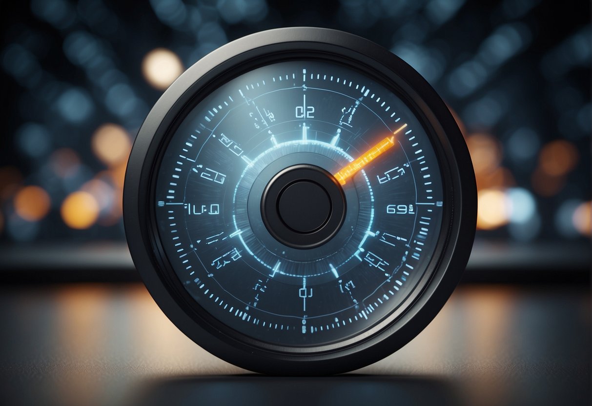 A computer screen displaying a progress bar indicating data erasure. A lock icon symbolizing enhanced security. Data lifecycle stages depicted around the screen