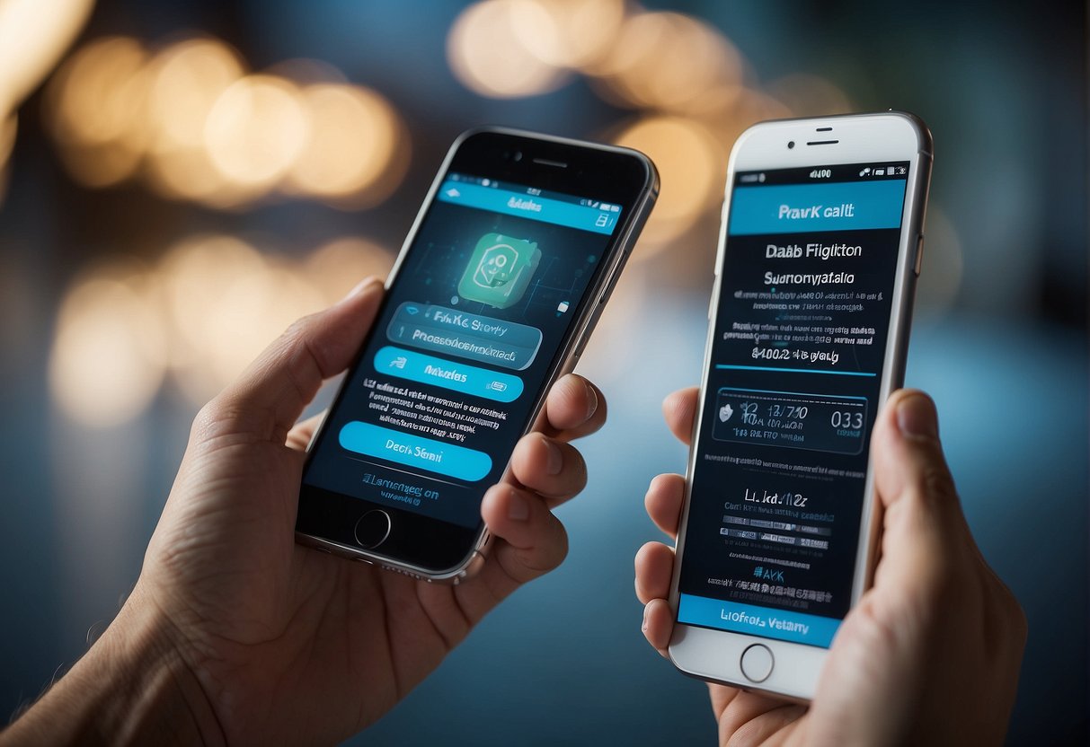 A mobile device being wiped clean by a hand holding a data erasure tool, with a backdrop of BYOD policies and mobile device security keywords