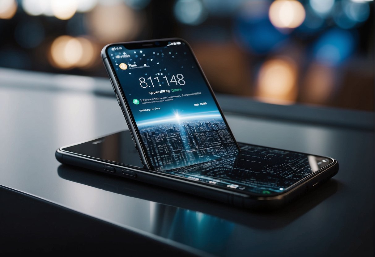 A mobile device being wiped clean, surrounded by security measures and BYOD policy documents
