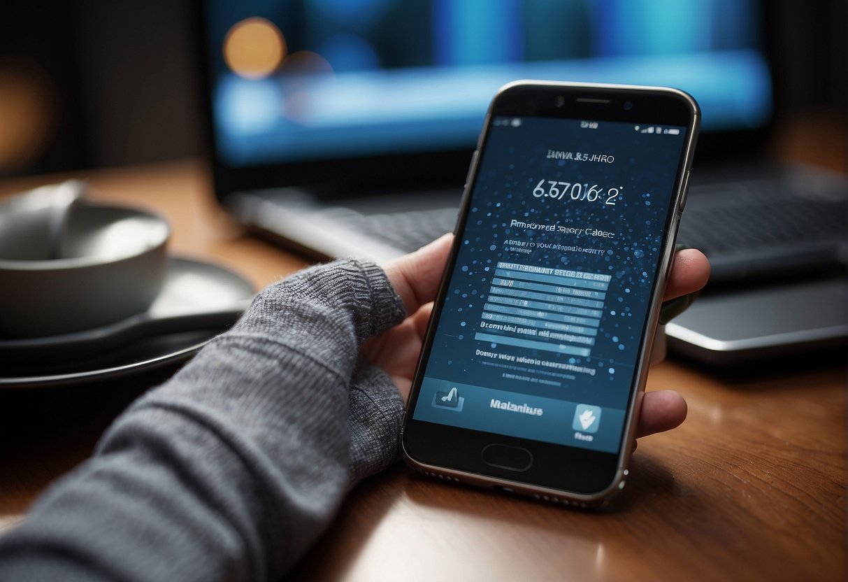 A mobile device being securely wiped clean, with a BYOD policy document in the background, emphasizing data erasure and mobile device security