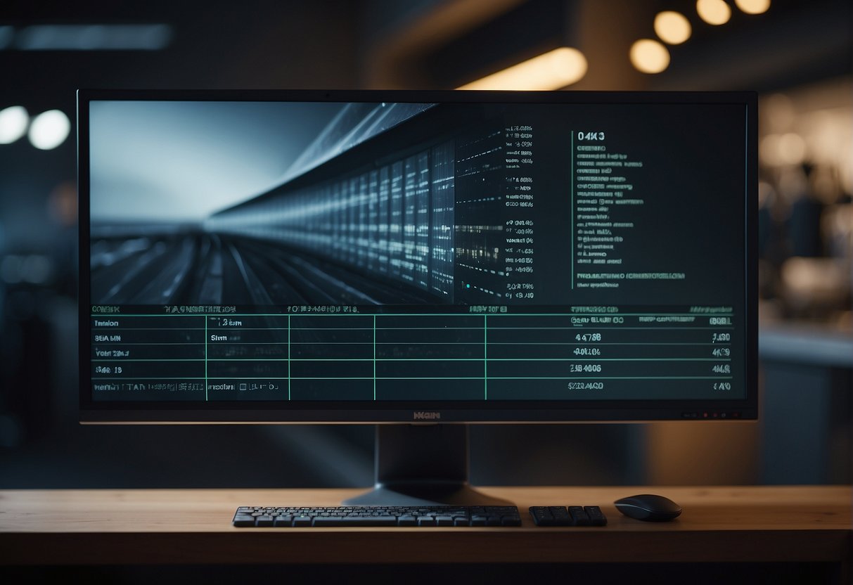 A computer screen displaying a progress bar as it erases data. A shredder machine in the background