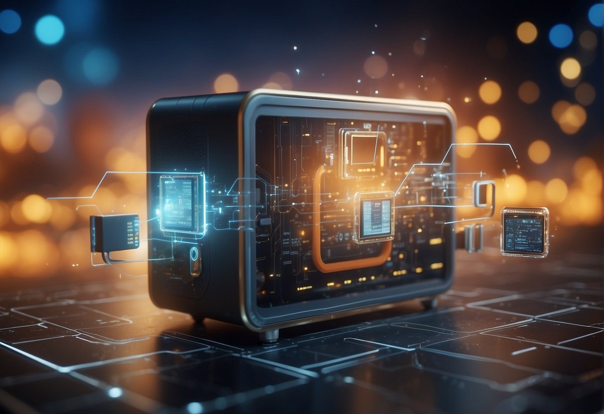 IoT devices being wiped clean by a secure data erasure process in various domains, ensuring IoT security