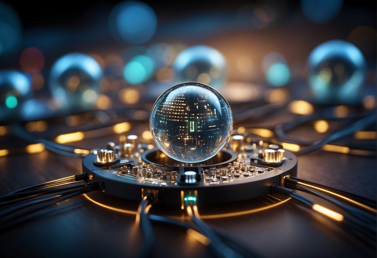 A network of interconnected devices faces cybersecurity threats, including data erasure