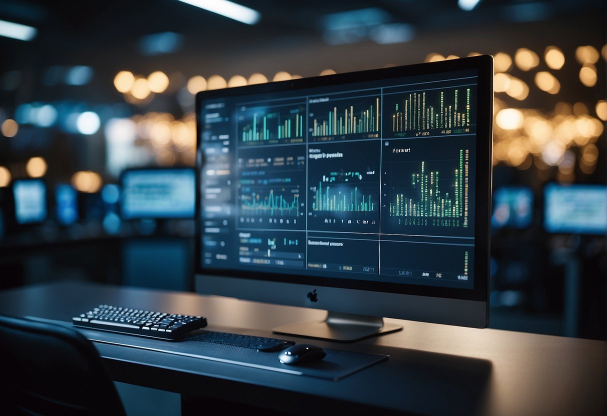 A computer screen showing data erasure progress, with backup and recovery systems in the background