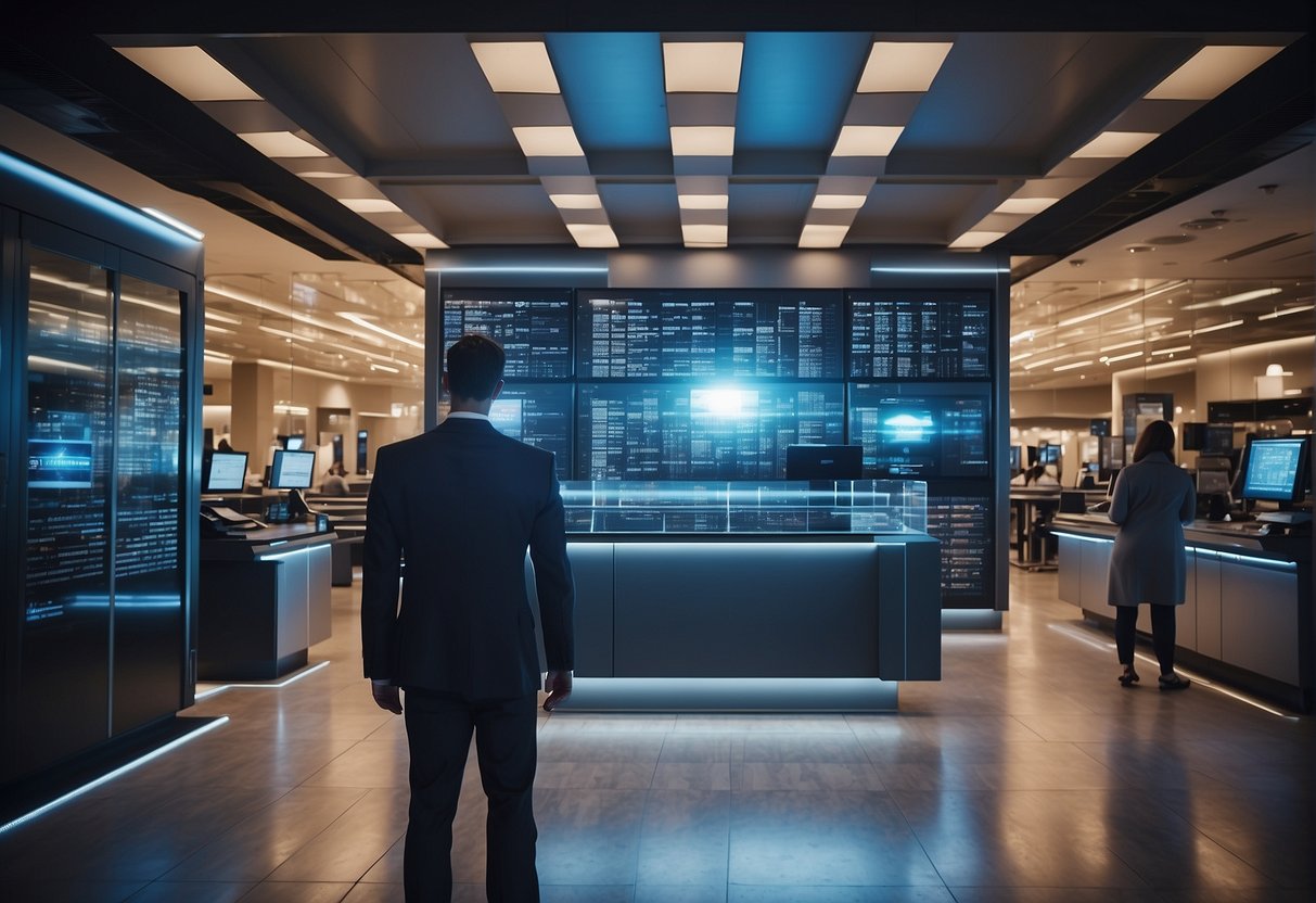 A secure data erasure process is depicted, with customer information being protected in a retail setting