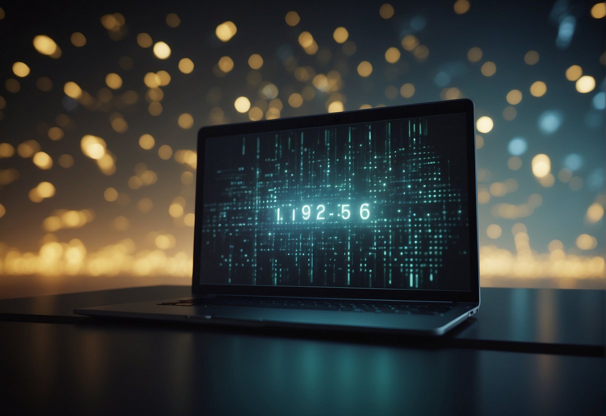 A computer screen displaying a progress bar as data is being securely erased. A lock icon symbolizing the protection of digital initiatives