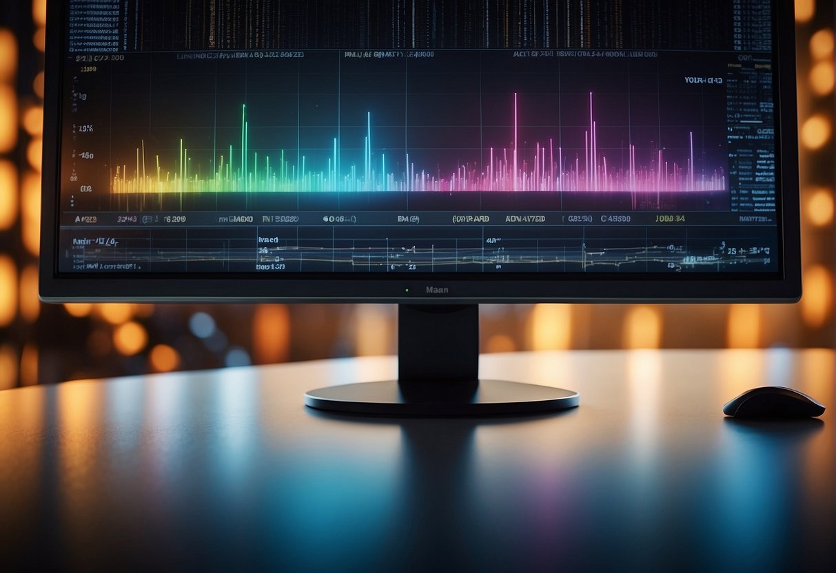 A computer monitor displaying a progress bar as data is being erased. A secure server room in the background with flashing lights